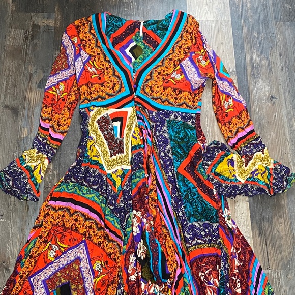 Free People Over the Rainbow Long Sleeve Maxi Dress - Picture 3 of 13